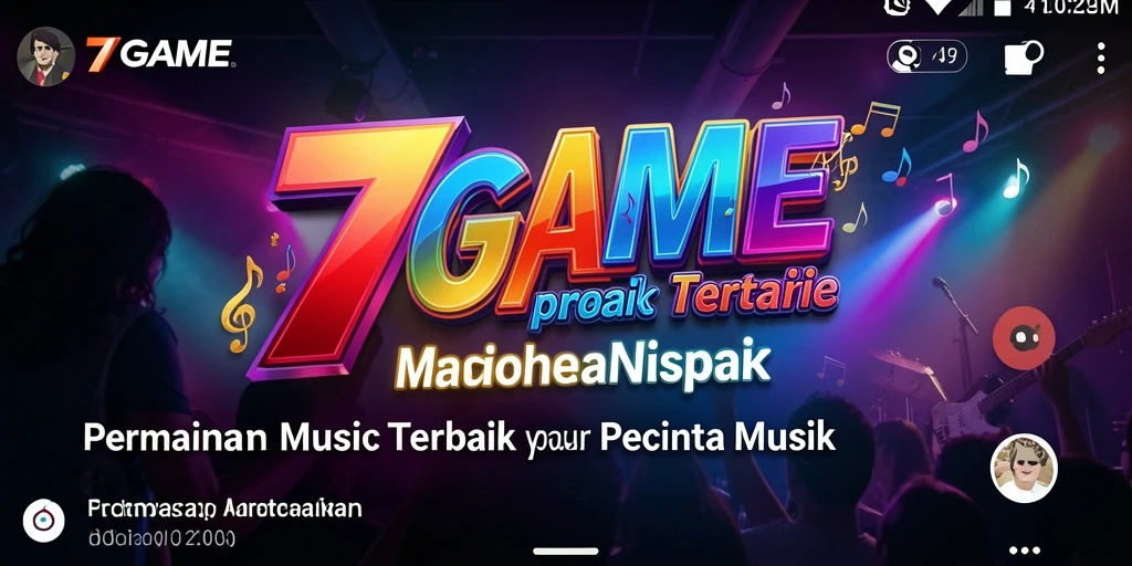 Tampilan gameplay 7GAME dengan berbagai lagu dan tantangan menarik.