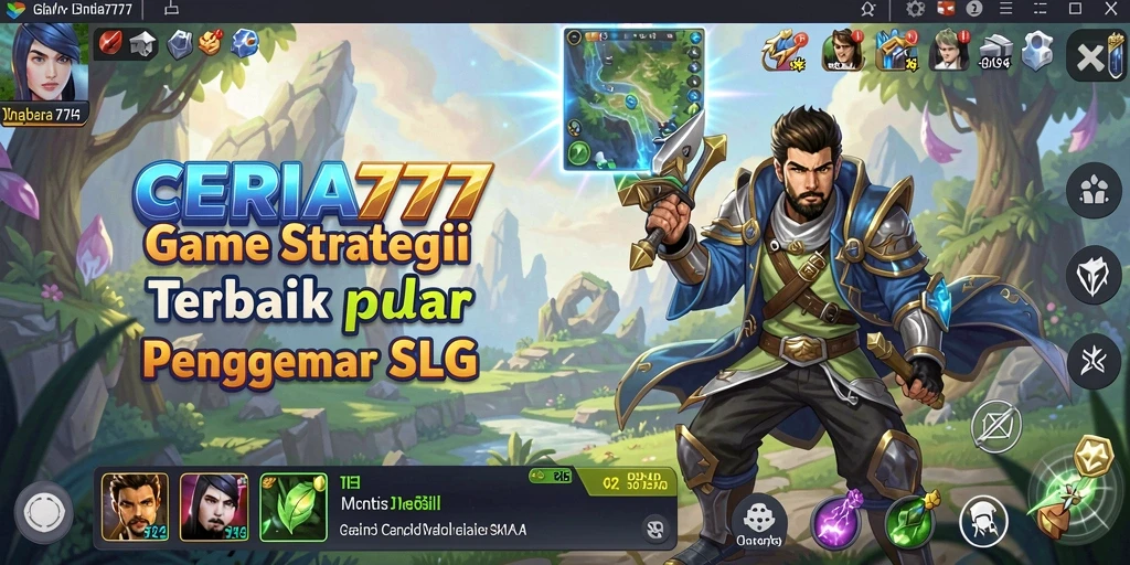 Screenshot utama CERIA777 menampilkan aksi seru dalam permainan SLG.