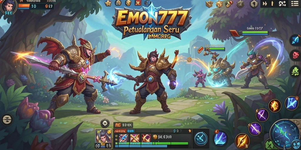 Screenshot eksplorasi gameplay seru di dunia MMORPG EMON777.