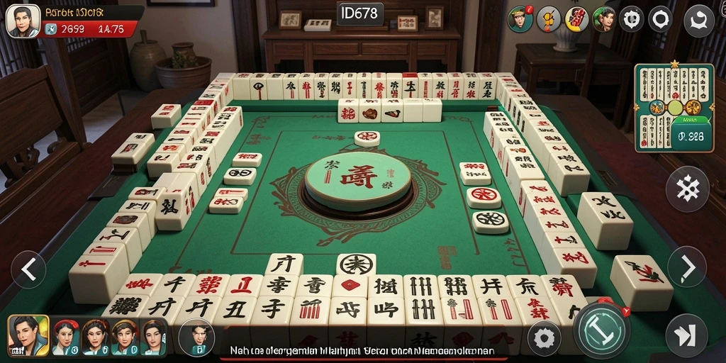 Tampilan gameplay Mahjong seru di ID678 dengan grafis yang menarik.