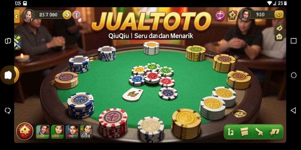 Screenshot utama gameplay QiuQiu JUALTOTO yang menarik.