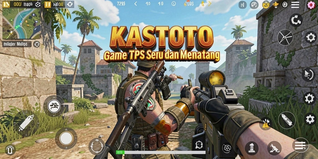 Screenshot KASTOTO menunjukkan intensitas pertempuran TPS yang menarik.