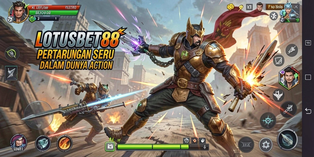 Tampilan spektakuler dari gameplay LOTUSBET88 yang penuh aksi.