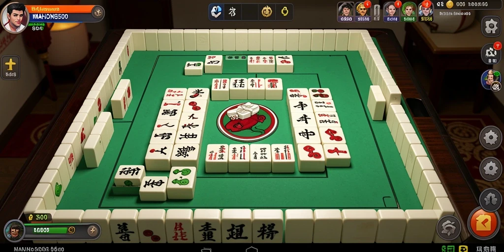 Tampilan gameplay MAHJONG500 yang penuh aksi dan strategi.