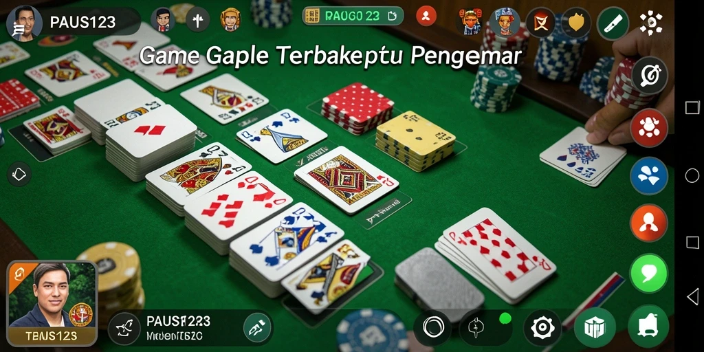 Tampilan gameplay seru PAUS123 dalam suasana Gaple.