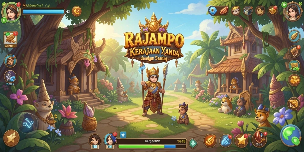 Tampilan gameplay RAJAMPO yang menarik dan interaktif.