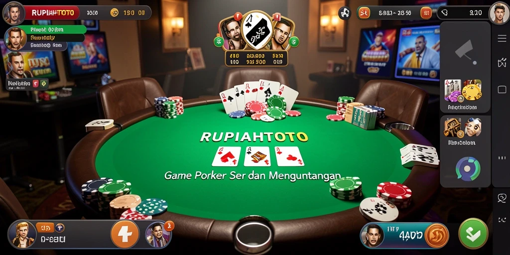 Tampilan seru gameplay Poker di RUPIAHTOTO.