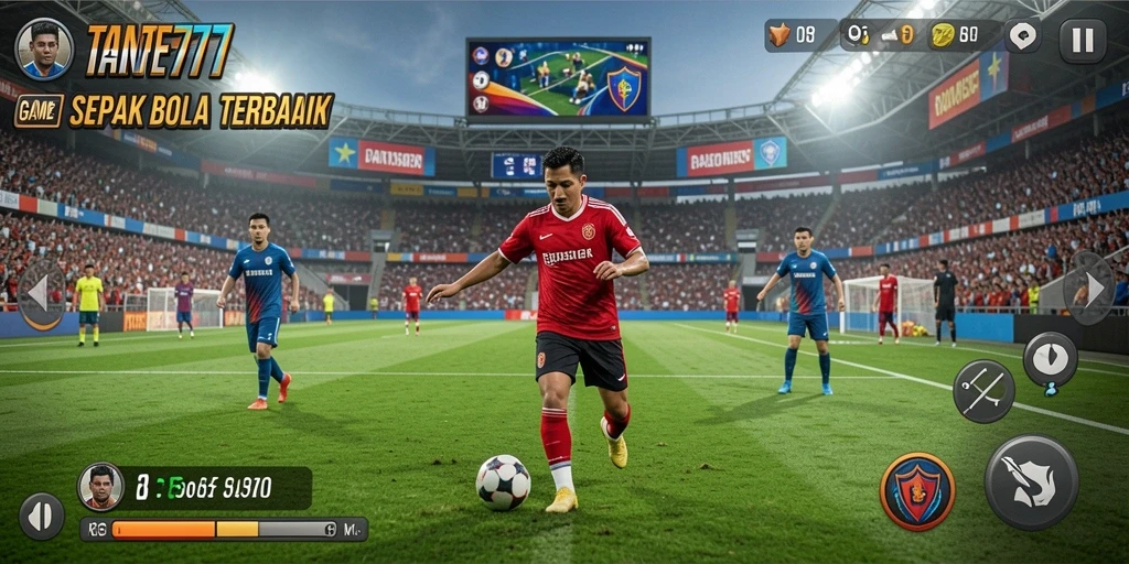 Gameplay TANTE777 yang seru dan mendebarkan di lapangan.